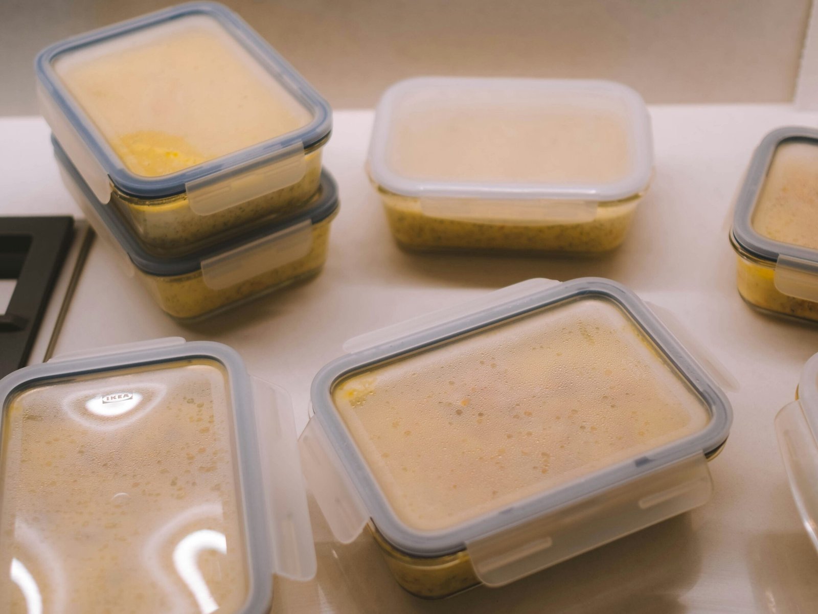 réduire exposition microplastiques maison avec des contenants en verre en cuisine